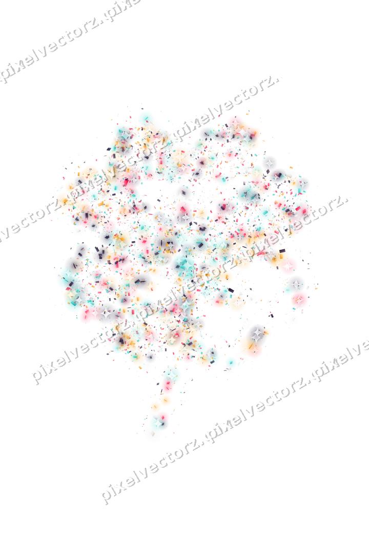 Seamless glitter clover leaf in pink on a transparent background