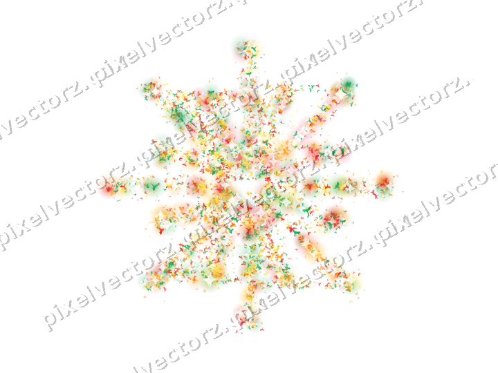 Seamless glitter firework of bats in red on a transparent background