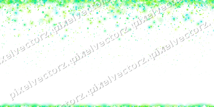 Seamless falling glitter in green and lime on a transparent background