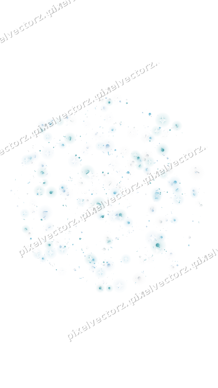 Seamless glitter spider web in cyan on a transparent background