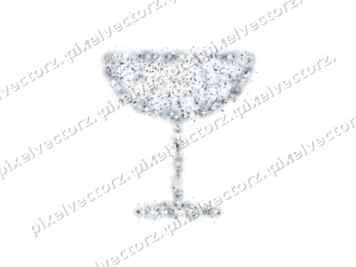 Seamless glitter champagne coupe on a transparent background