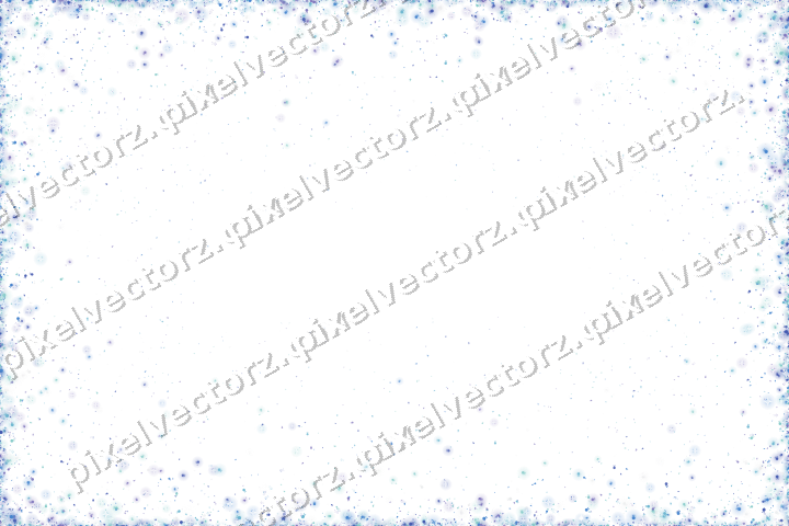 Seamless glitter border of bunnies in blue on a transparent background
