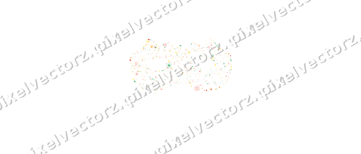 Seamless glitter carnival mask of droplets on a transparent background