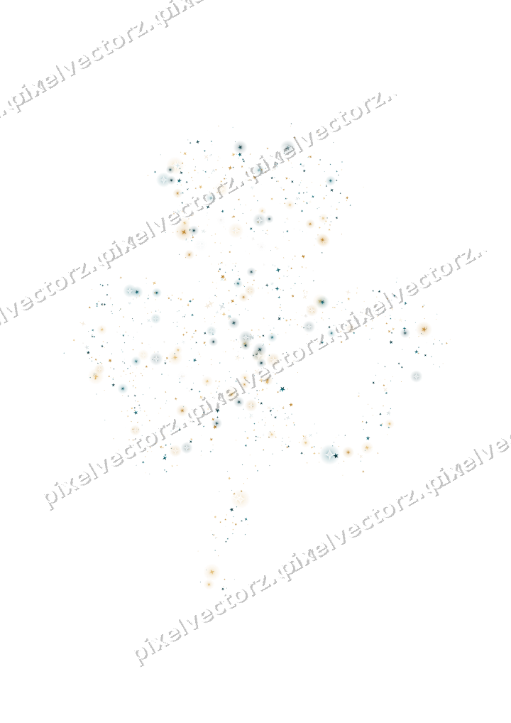 Seamless glitter shamrock of stars on a transparent background