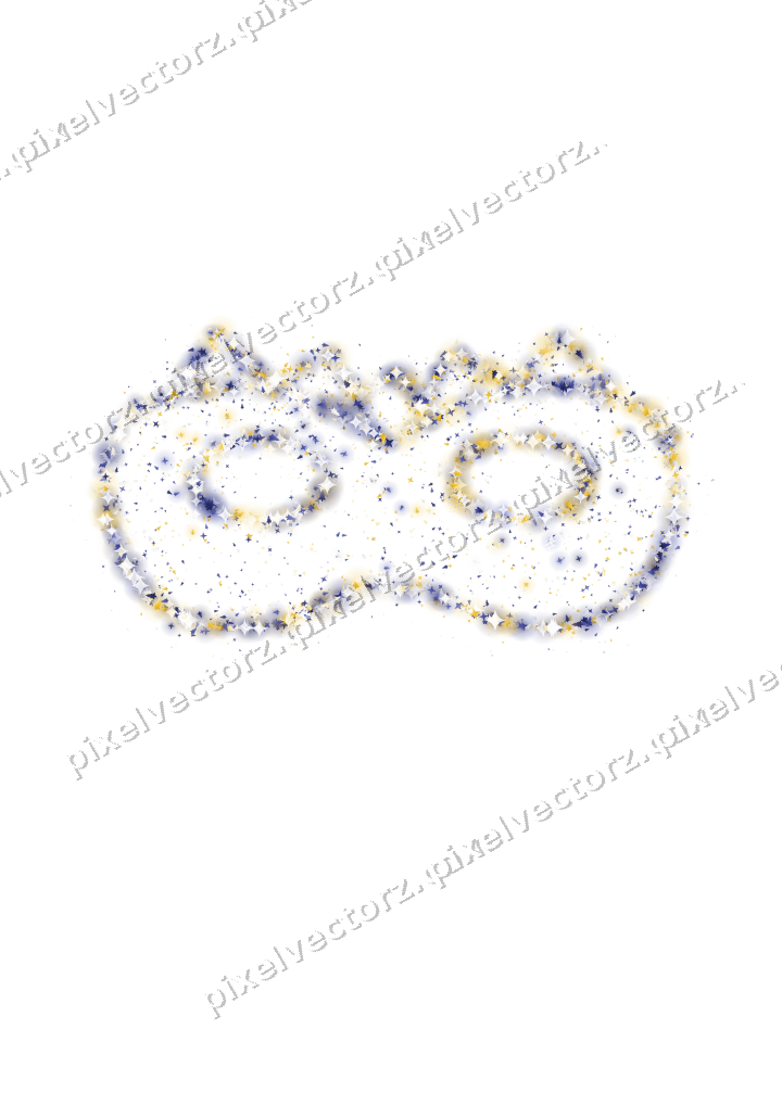 Seamless glitter carnival mask on a transparent background