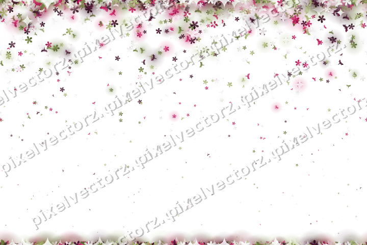 Seamless falling glitter in lime and pink on a transparent background