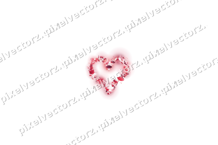 Nahtloses Glitzerherz in Rosa und Rot auf transparentem Grund