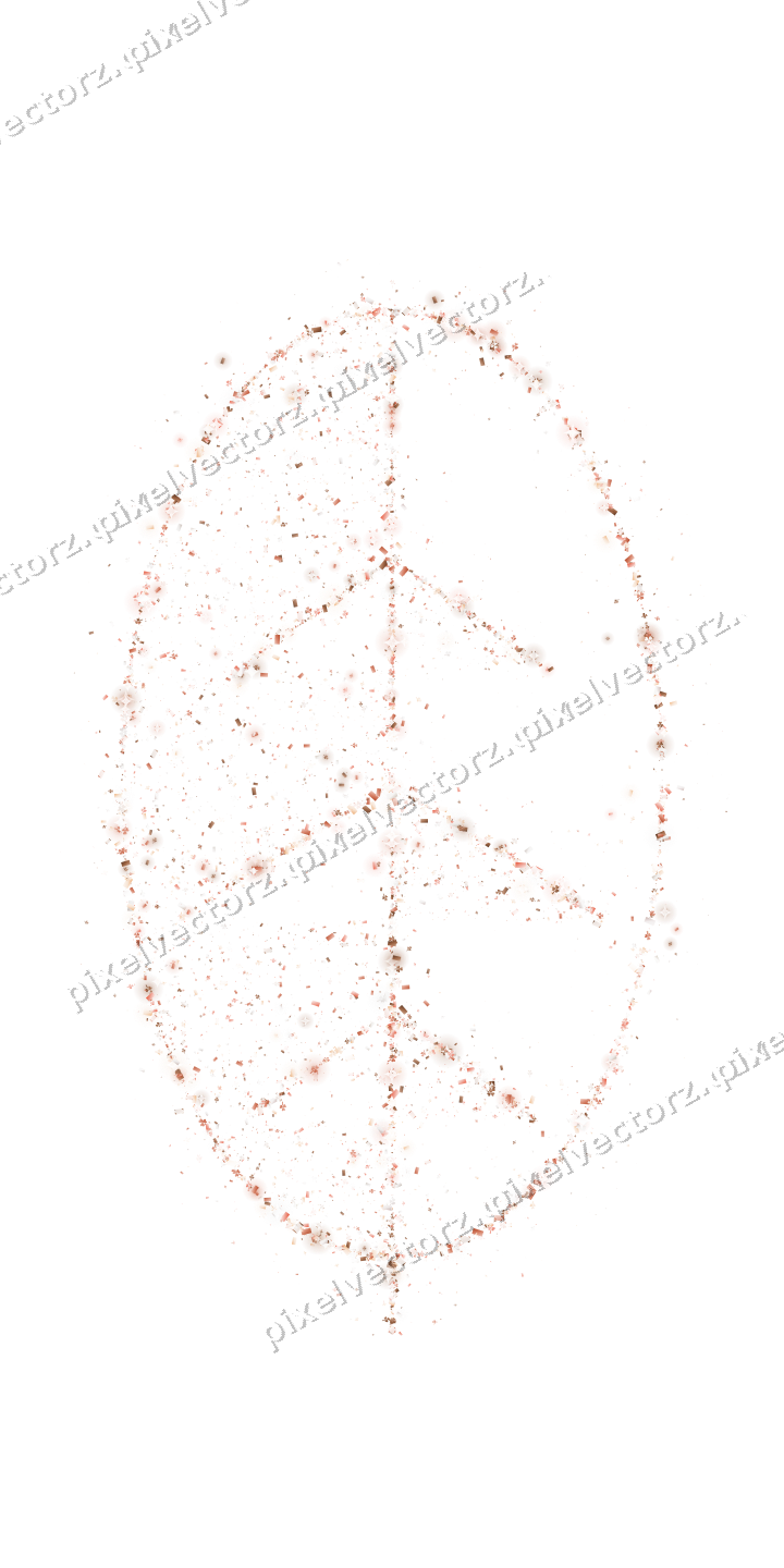Seamless glitter leaf in orange and red on a transparent background