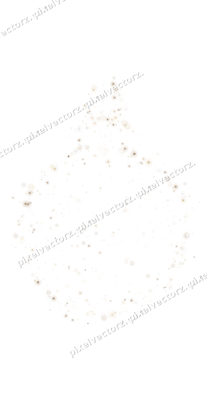 Seamless glitter bauble in amber on a transparent background