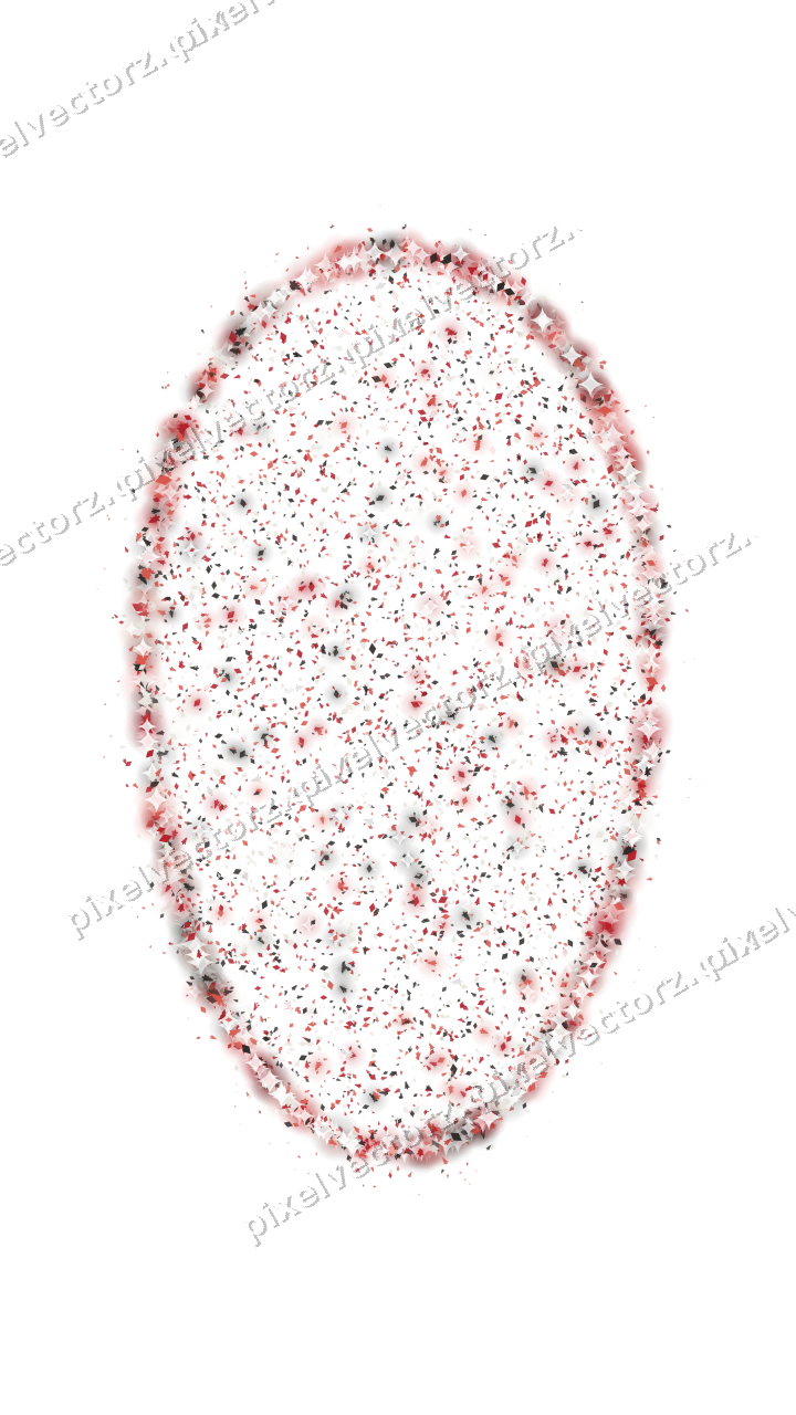 Seamless glitter easter egg in red on a transparent background