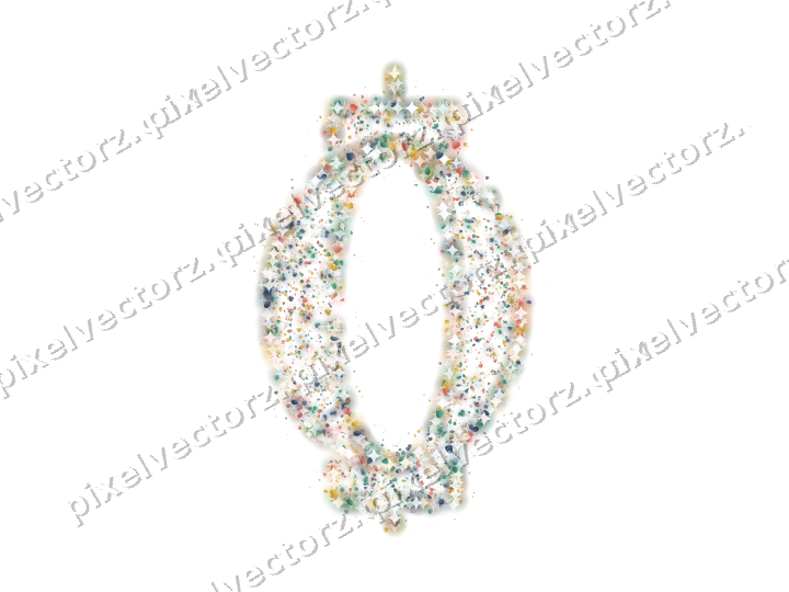 Seamless glitter lantern in amber on a transparent background
