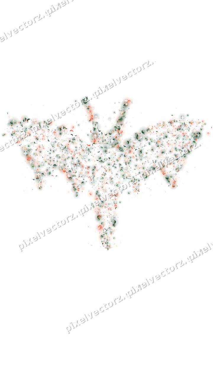Seamless glitter bat of crescents on a transparent background