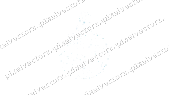 Seamless glitter bauble of shards in cyan on a transparent background