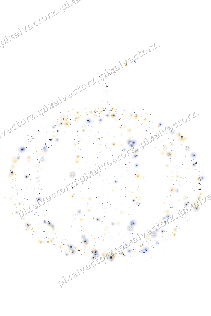 Seamless glitter pumpkin in amber and blue on a transparent background
