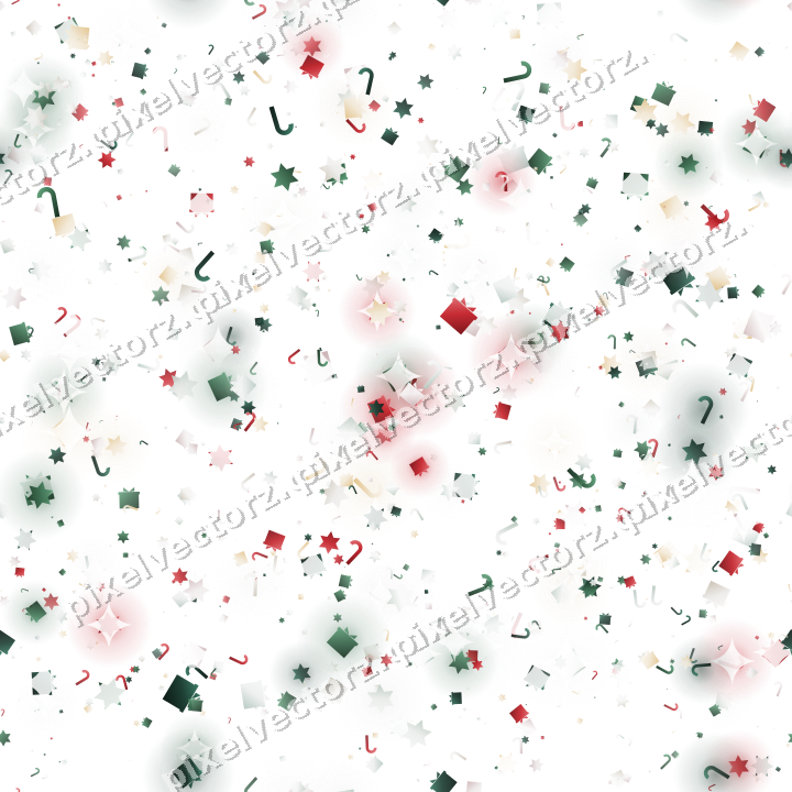 Seamless glitter wreath in dark green on a transparent background