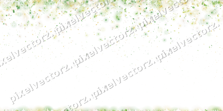 Seamless falling glitter in lime on a transparent background