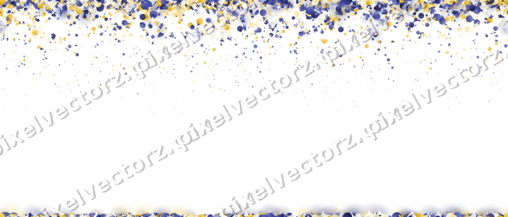 Seamless falling glitter in dark blue on a transparent background