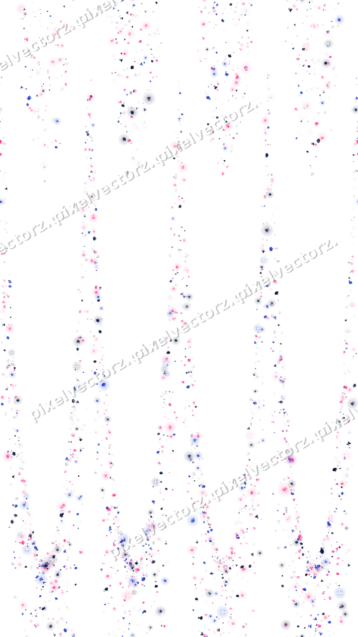 Seamless glitter garland in pink and blue on a transparent background