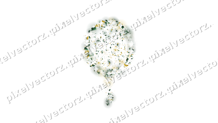 Seamless glitter balloon in dark green on a transparent background