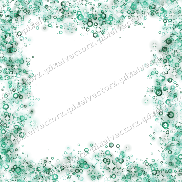 Nahtloser Glitzerkranz aus Ringen auf transparentem Grund