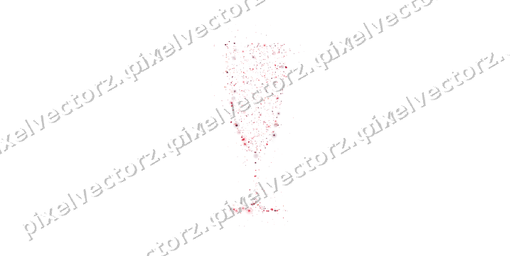 Seamless glitter champagne flute in pink on a transparent background