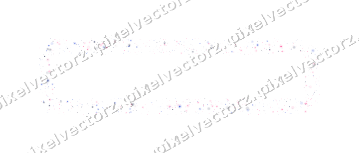 Seamless glitter frame in pink and blue on a transparent background