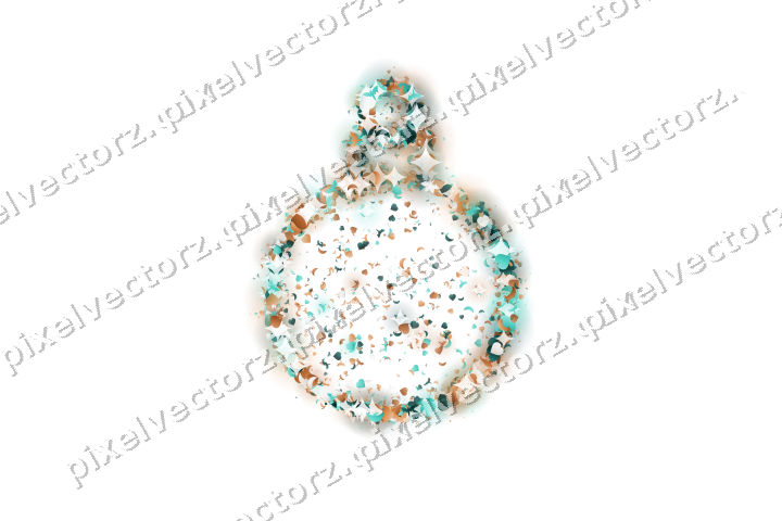 Seamless glitter bauble of hearts and bats on a transparent background