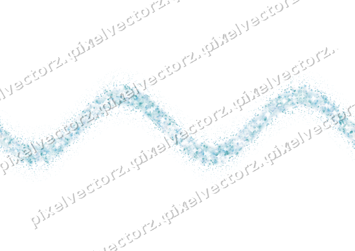 Seamless glitter wave of eggs in cyan on a transparent background