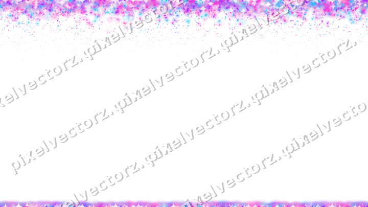 Seamless falling glitter in magenta on a transparent background