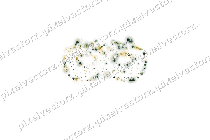 Seamless glitter carnival mask on a transparent background