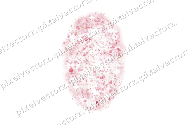 Seamless glitter easter egg in pale pink on a transparent background