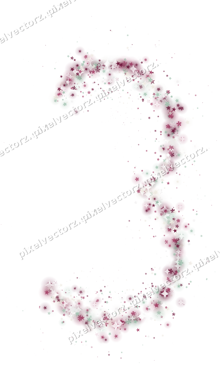 Seamless glitter number 3 in dark pink on a transparent background