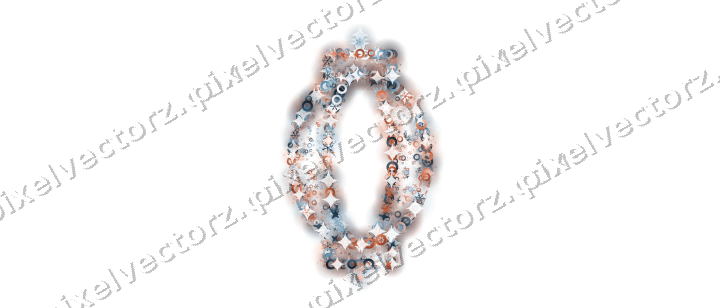 Seamless glitter lantern in orange on a transparent background