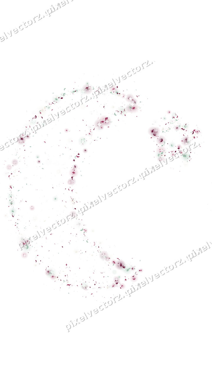 Seamless glitter crescent moon on a transparent background