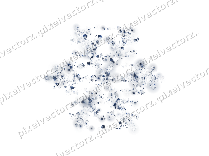 Seamless glitter snowflake in dark blue on a transparent background