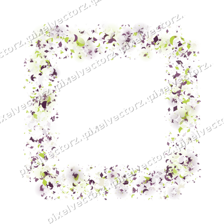 Seamless glitter frame in dark magenta on a transparent background
