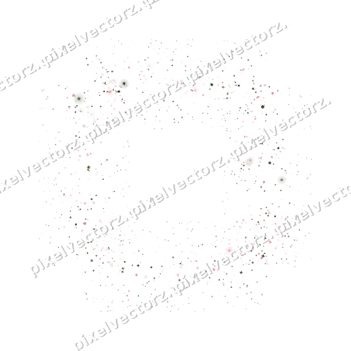 Seamless glitter frame in pink on a transparent background