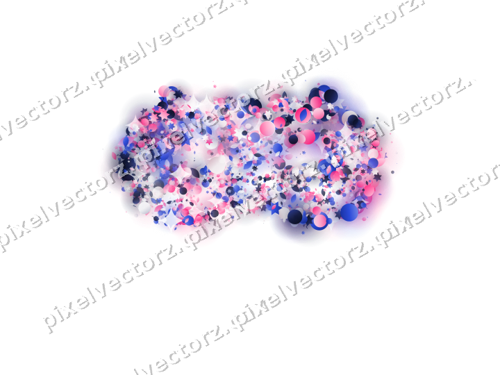 Seamless glitter carnival mask in pink on a transparent background