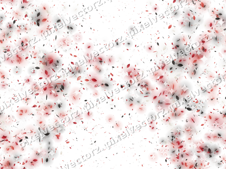 Seamless glitter wreath in red on a transparent background