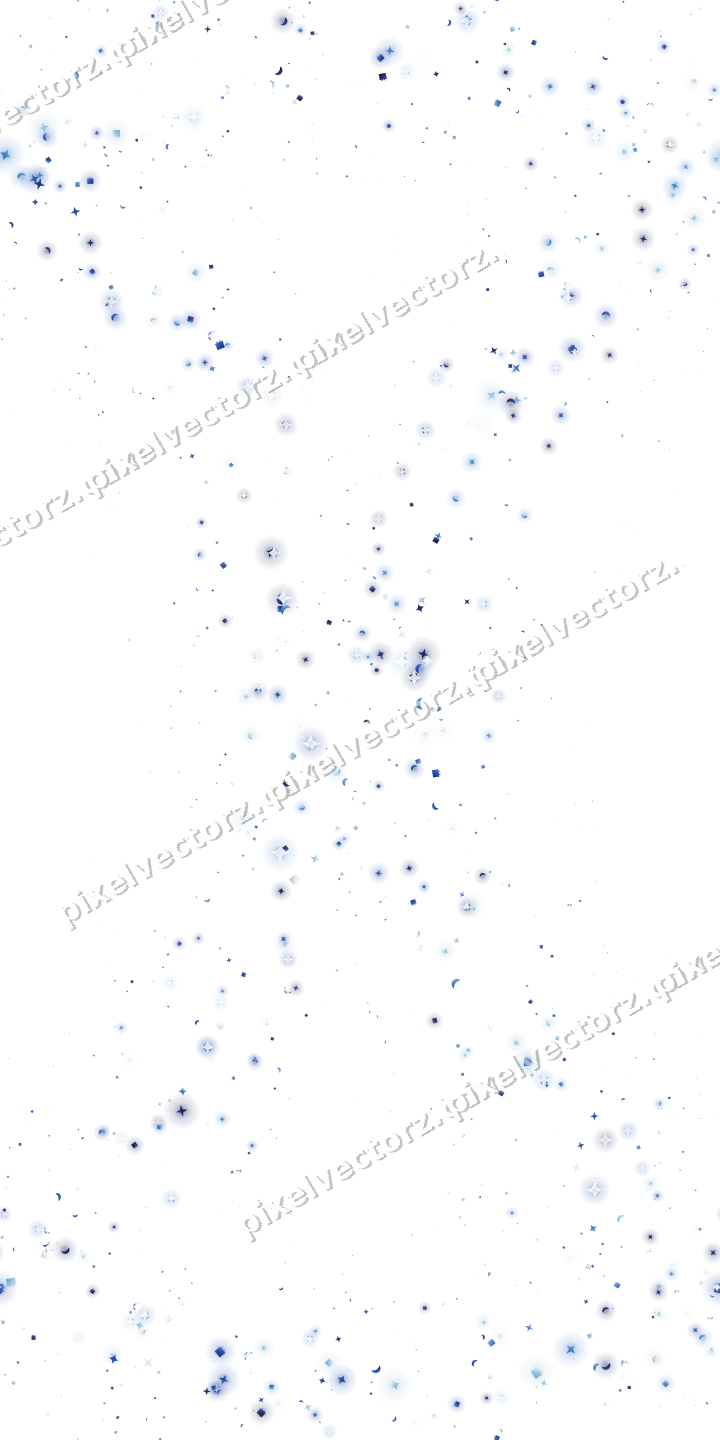 Seamless glitter wreath in blue and cyan on a transparent background