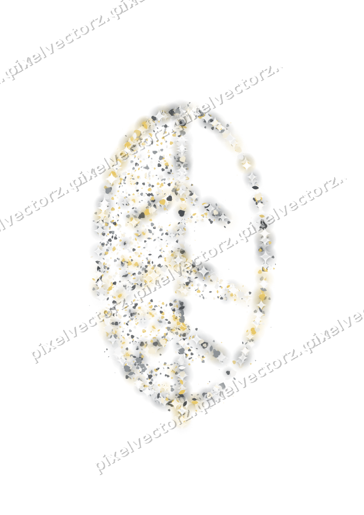 Seamless glitter leaf in amber and grey on a transparent background