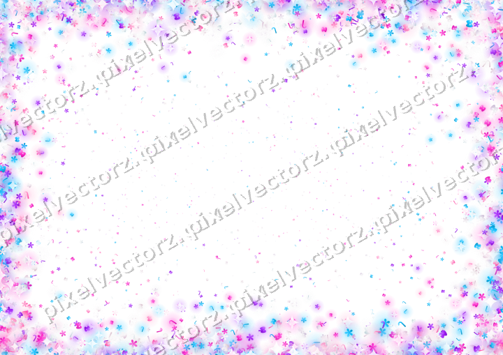Seamless glitter border in magenta on a transparent background