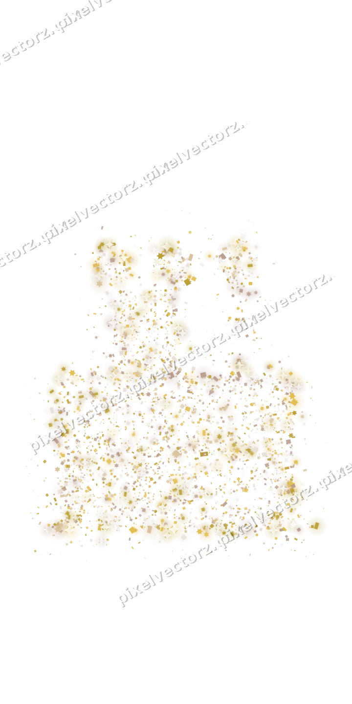 Seamless glitter birthday cake in amber on a transparent background