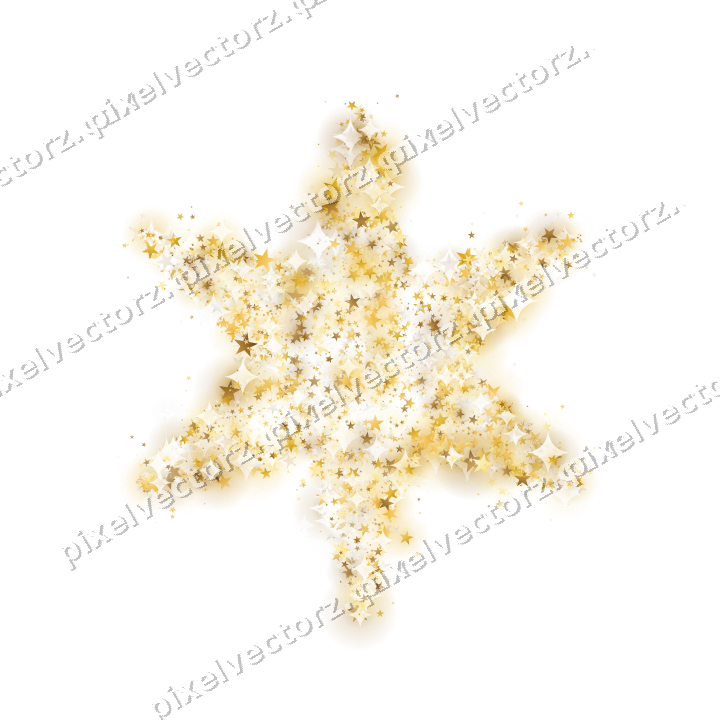 Seamless glitter star of stars on a transparent background