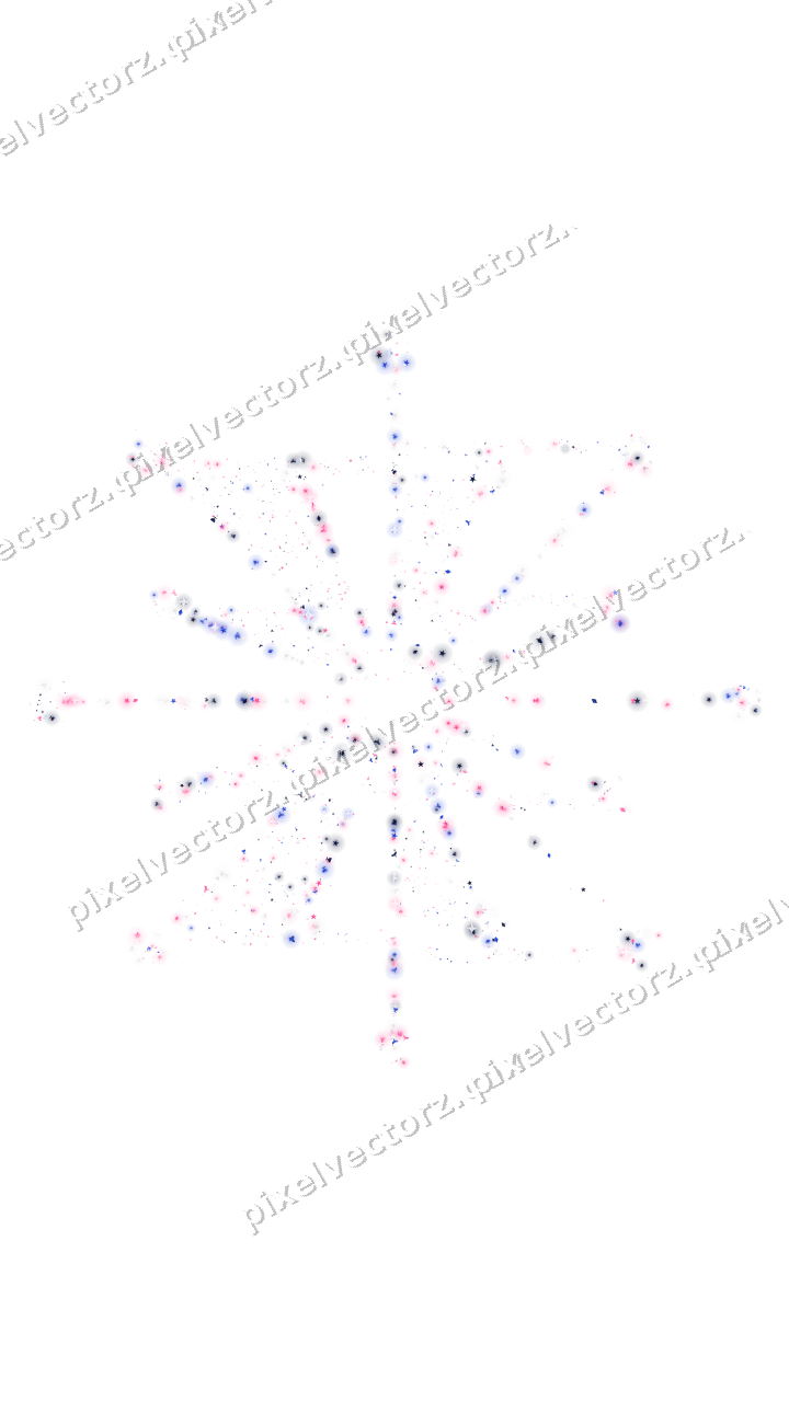Seamless glitter firework in pink and blue on a transparent background