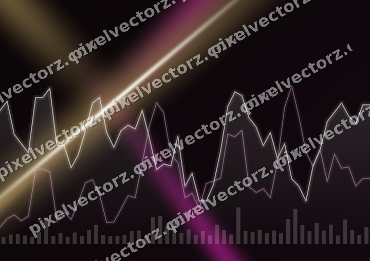 Leuchtender Neon Diagramm Hintergrund in Magenta und Bernstein