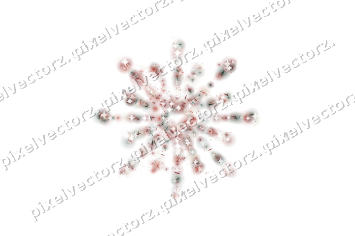 Seamless glitter firework of shards on a transparent background