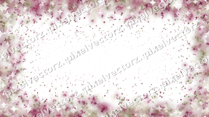 Seamless glitter vignette in dark pink on a transparent background