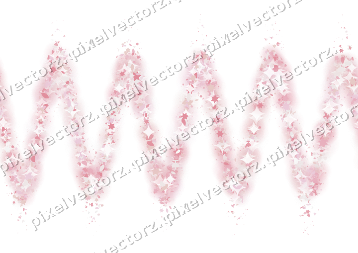 Seamless glitter wave in pale pink on a transparent background