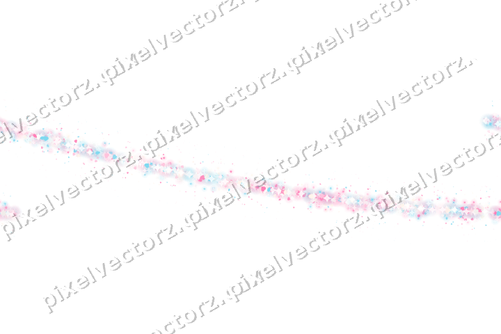 Seamless glitter arc in pink and cyan on a transparent background